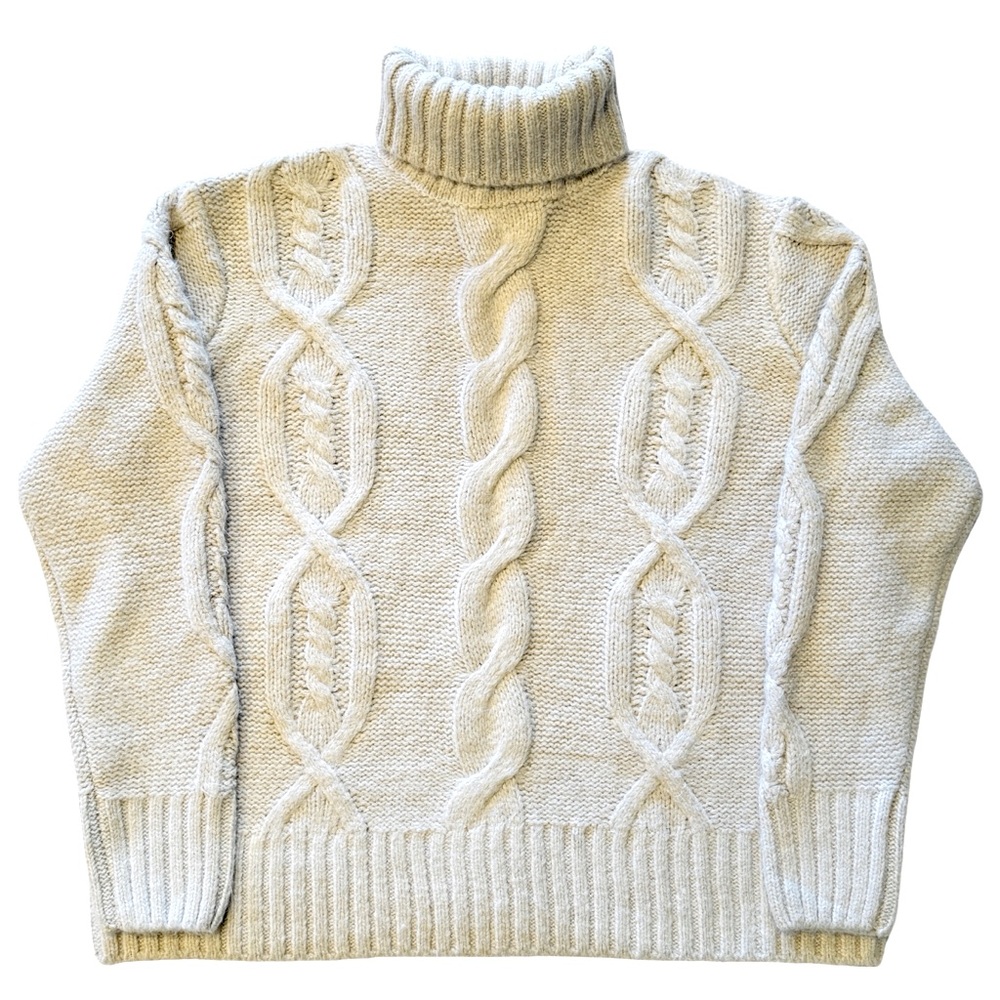 DKNY Oversized Heavy Knit Sweater in Creamy Oat, Small NWT